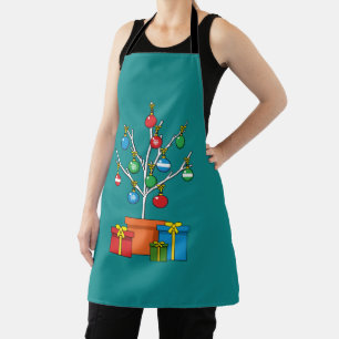 Tablier Arbre de Noël minimal avec présentation