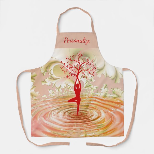 Tablier Arbre de vie Zen Yoga Médiation personnalisée (Recto)
