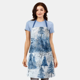 Tablier Arbres de Noël Blue White Mountain