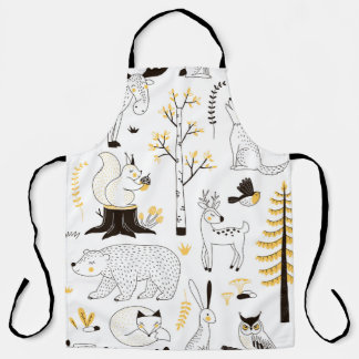 Tablier Arbres forestiers d'automne Motif Feuille