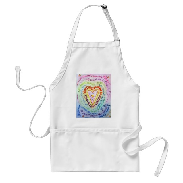 Tablier Arc-en-ciel Cancer Heart Apron (Devant)