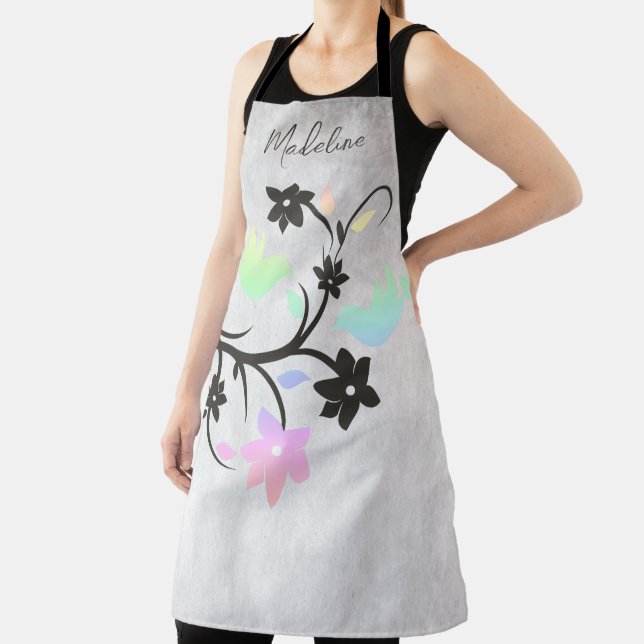 Tablier Arc en ciel Pastel Lovebirds Apron (Insitu)
