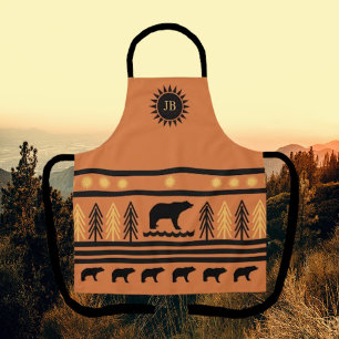 Tablier Argile du canyon sud-ouest Navajo Black Bear Apron