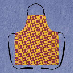 Tablier Arizona Pop Art Damier Marron Doré