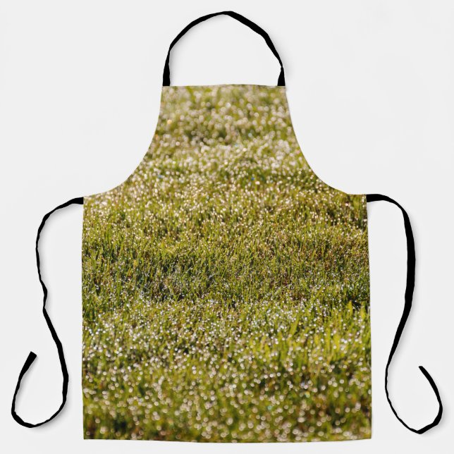 Tablier Arrière - plan d'herbe fraîche vert printemps, ave (Recto)