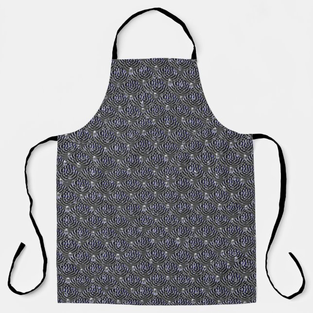 Tablier Arrosage sur métal gris bleu (Recto)