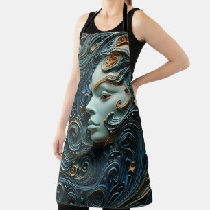 Tablier Art 3D de la femme Lune