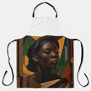 Tablier Art africain. Femme regardant vers l'avant