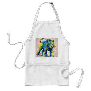Tablier Art animal Lion abstrait coloré