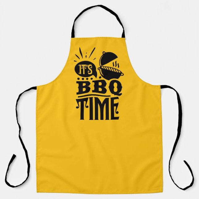 Tablier Art de mot de temps de BBQ cool  (Recto)