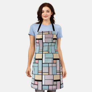 Tablier Art de style Mondrian - Couleurs pastel Mondrian