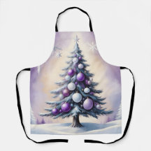 Art Deco Christmas Purple and Silver Haze 