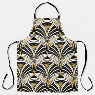 Tablier Art Déco Gold Black Elegance : Années folles