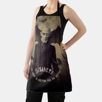 Tablier Art d'horreur gothique vintage de vampire Dracula