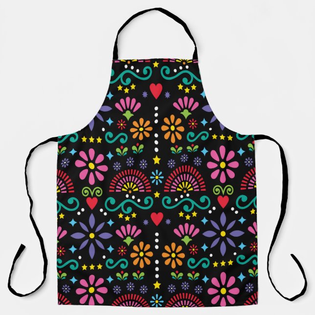 Tablier Art folklorique mexicain sans soudure motif, desig (Recto)