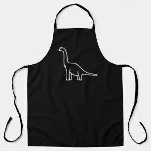 Tablier Art minimaliste de ligne de dinosaure - Brachiosau