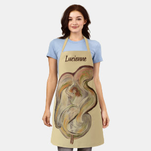 Tablier Art Nouveau vintage, La Loie Fuller danseuse moder