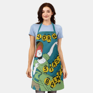 Tablier Art Nouveau vintage, Livorno Señorita dansant