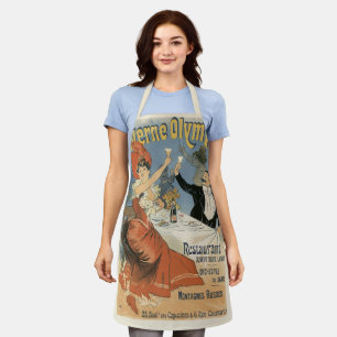 Tablier Art Nouveau vintage, Restaurant Taverne Olympia