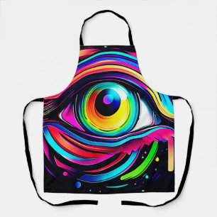 Tablier Art Psychédélique Vibrant de l'Œil