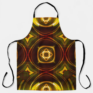 Tablier art vintage géométrique motif ornemental abstrait,