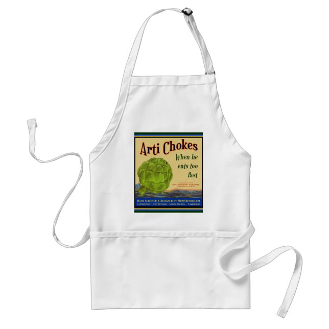 Tablier Artichoke Étiquette Vintage Art BBQ Apron (Devant)