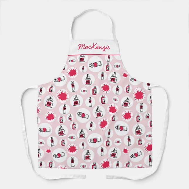 Tablier Artist Smock Art Fournitures Motif Personnalisé (Recto)