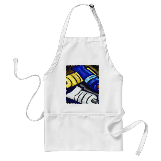 Tablier Artiste mural Design graphique PEINTURE (Devant)