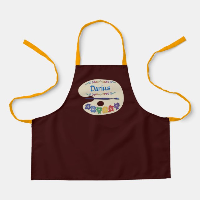 Tablier Artistes Palette Enfants Peinture Smock Apron (Recto)