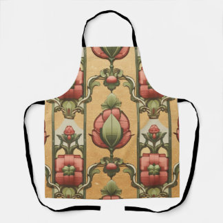 Tablier Arts & Crafts Craftsman et Mission frise florale