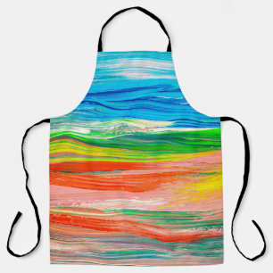 Tablier artwork Abstrait coloré d'aquarelle