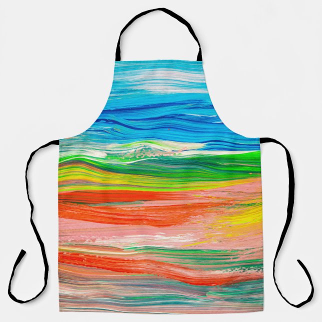 Tablier artwork Abstrait coloré d'aquarelle (Recto)