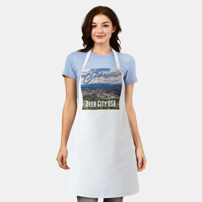 Tablier Asheville Beer City USA Cooking Apron (Porté)