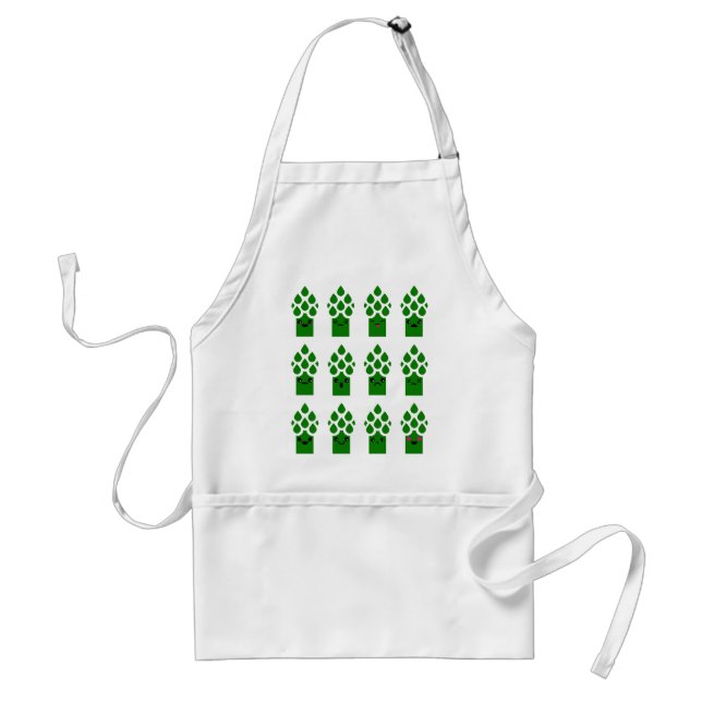 Tablier Asperge mignonne (Devant)