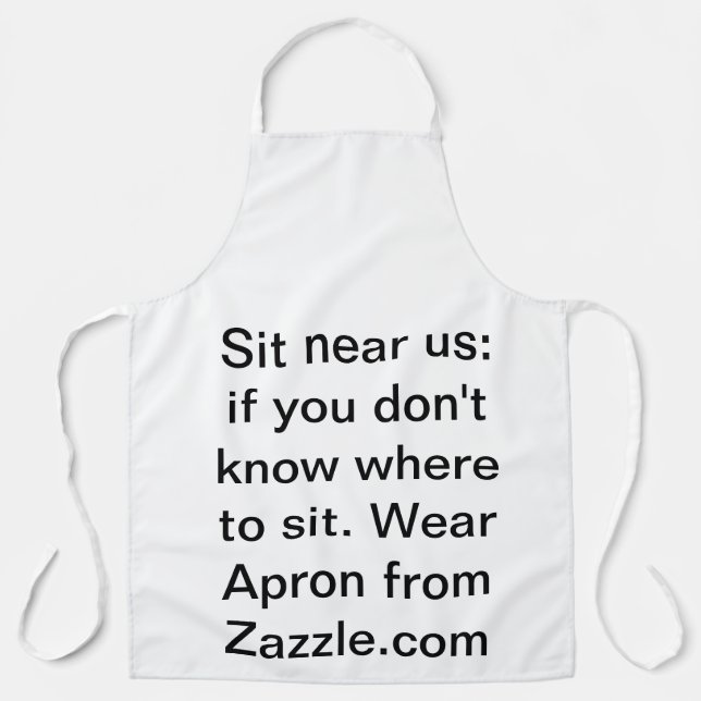 Tablier Asseyez-vous près de nous (Recto)