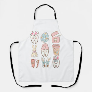 Tablier Assistant Dentaire de Pâques Dentiste Tooth Bunny 
