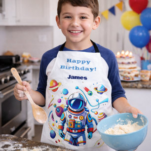 Tablier Astronaute Coloré et Univers aux Couleurs Vives