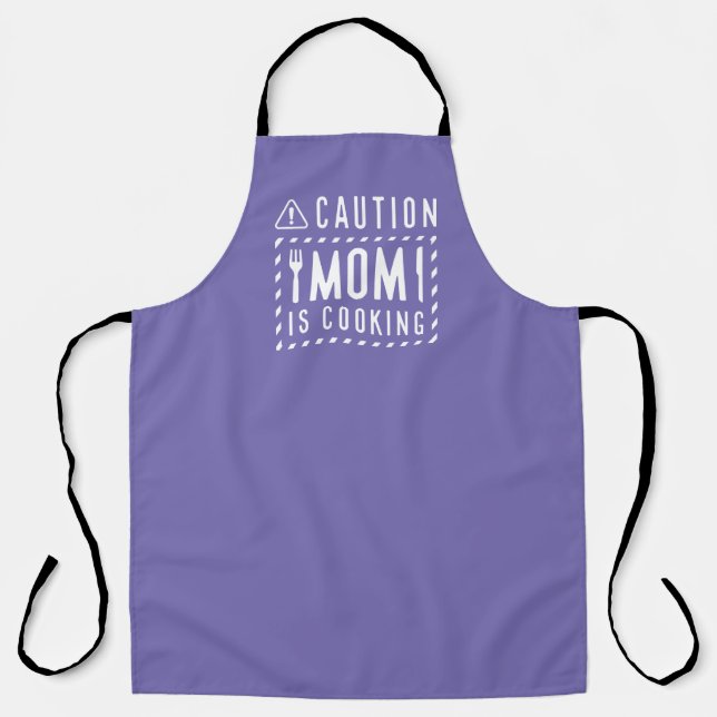Tablier Attention Maman est Cuisine (Recto)