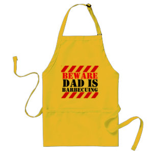 Tablier ATTENTION Papa fait barbecue des cuisiniers graphi