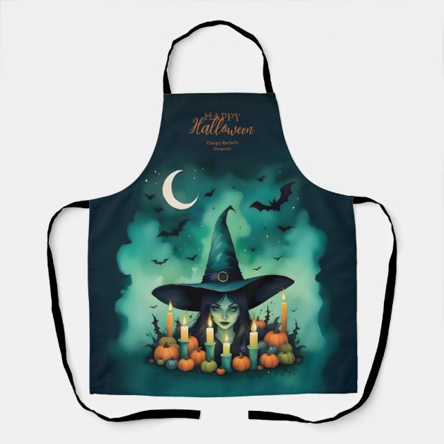 Tablier Attractive & Mystical Halloween Witch Conjures (Recto)
