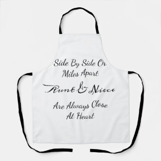 Tablier Aunt & Niece Quote – Side By Side or Miles Apart