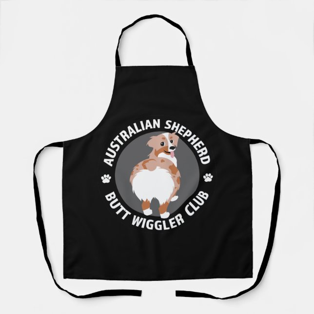 Tablier Australian Shepherd Butt Wigglers Club - Red Merle (Recto)
