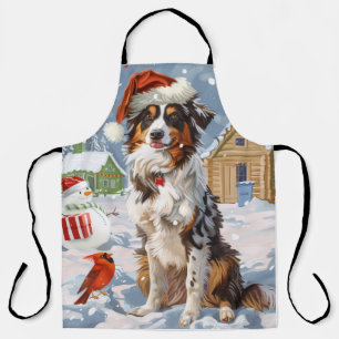Tablier Australian Shepherd Winter Wonderland Noël
