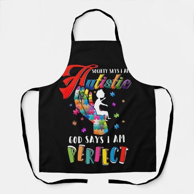 Tablier Autism Society Dit Autistique Dieu Dit Que Je Suis (Recto)