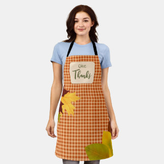 Tablier Automne En vichy Thanksgiving Apron