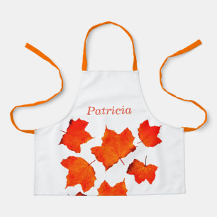 Tablier Automne Feuilles Orange Profond Automne Thankgivin
