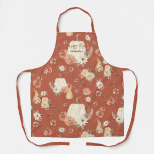 Tablier Automne Floral Automne Citrouille Folithe Aquarell