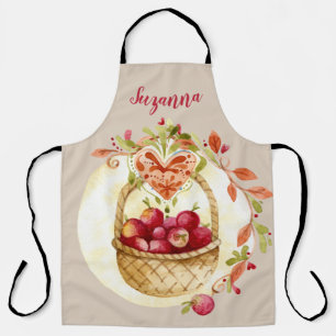 Tablier Automne Panier de pomme Conception Cuisine personn