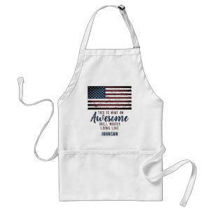 Tablier Awesome Grill Master Patriotique Américain Drapea