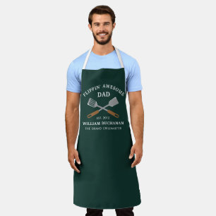 Tablier Awesome Papa BBQ Père Grill Chef Personnalisé